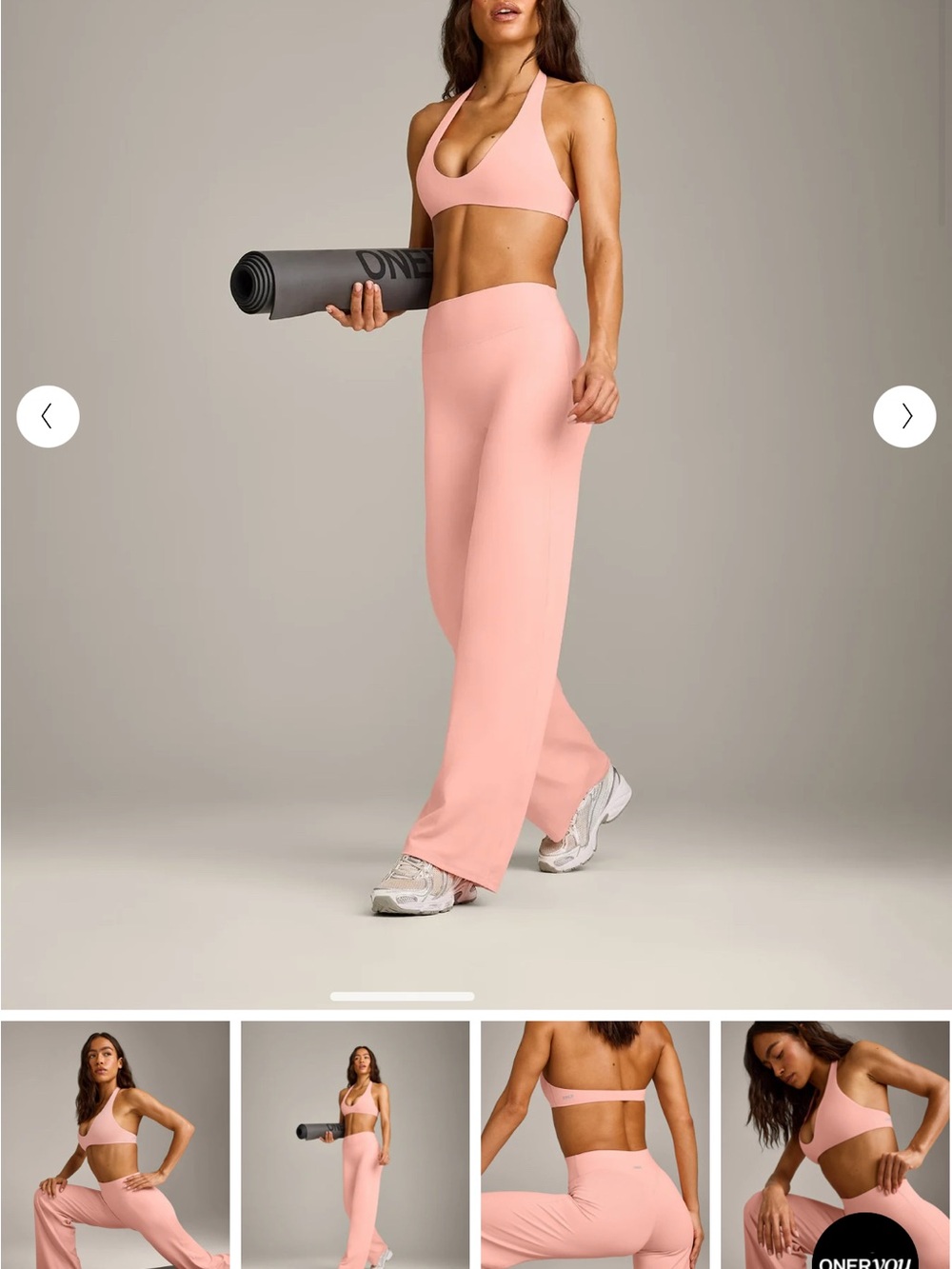Oner Active Straight Leg Pants Small Petite and Halter Neck Bralette Small